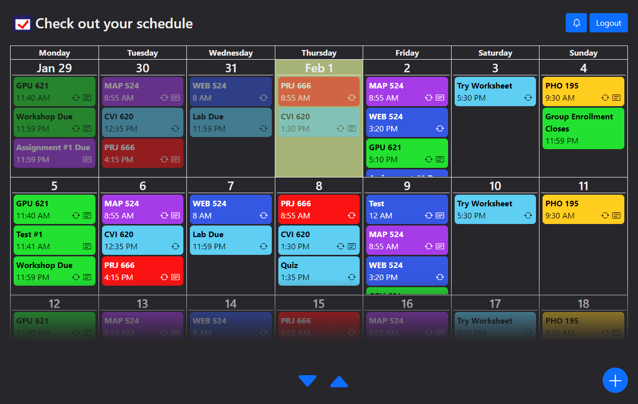 Screenshot of DOit app